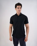 Camisa Social Masculina Premium Manga Curta Preta
