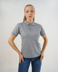 Camiseta Polo Feminina Premium Cinza Claro