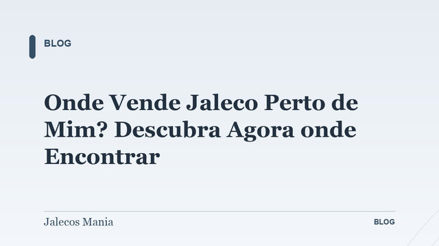 Onde Vende Jaleco Perto de Mim? Descubra Agora onde Encontrar