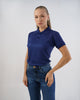 Camiseta Polo Feminina Premium Azul Marinho