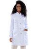Jaleco Feminino Chic Branco Com Botões Dourados