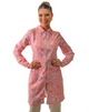 Jaleco Feminino Estampado Fadinhas do Dente Salmão