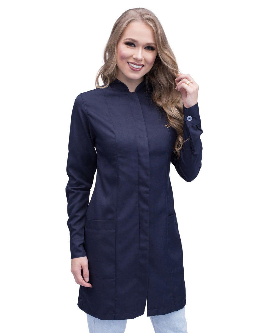 Jaleco Feminino Simple Color Com Botões Cobertos