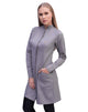 Jaleco Feminino Simple Color Cinza Claro Com Botões Cobertos