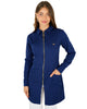 Jaleco Feminino Valentine Azul Marinho com Zíper Dourado