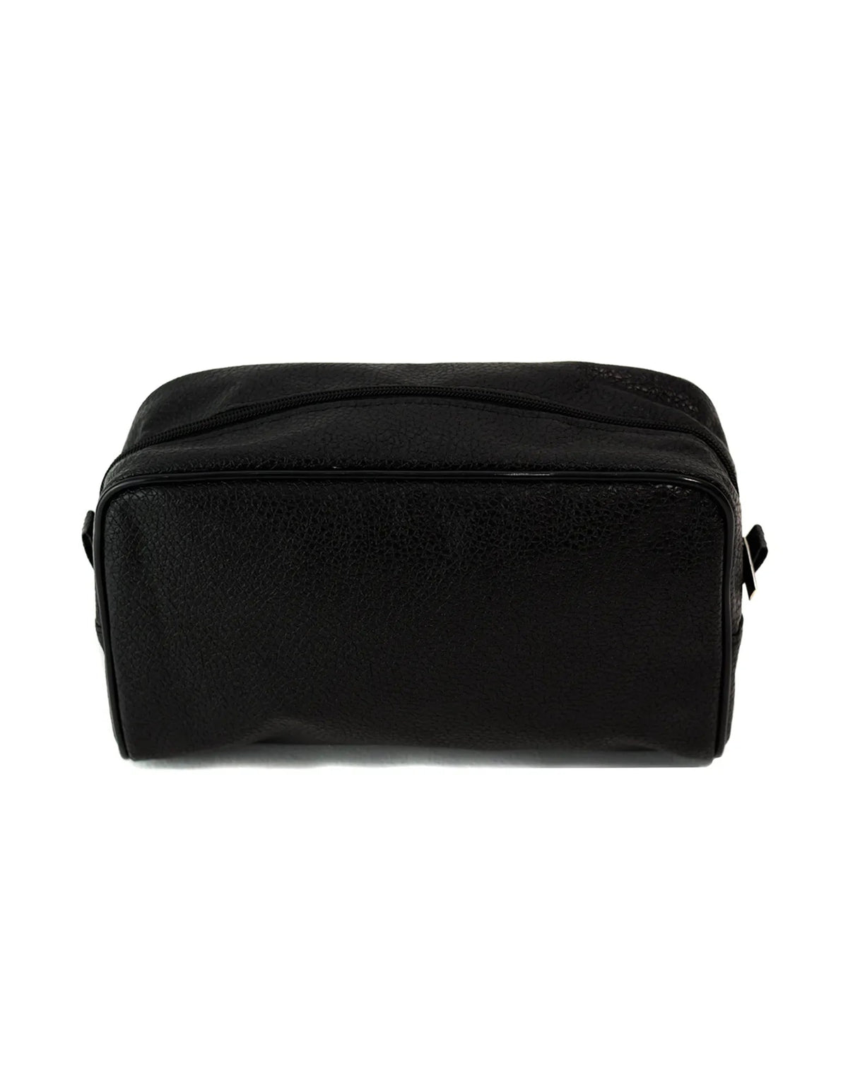 Necessaire Masculina Lee Preta vista de costas mostrando a parte traseira lisa em material sintético preto texturizado — foto 4