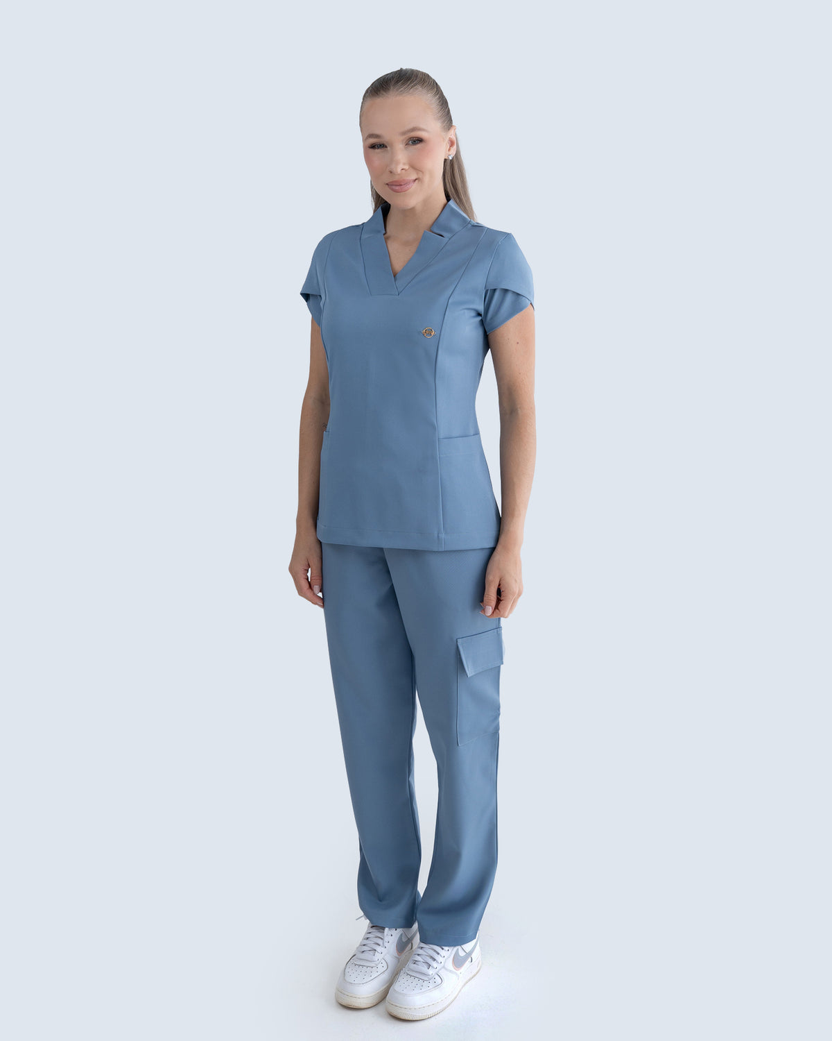 Scrub Feminino Essential Azul Grafite — foto 2