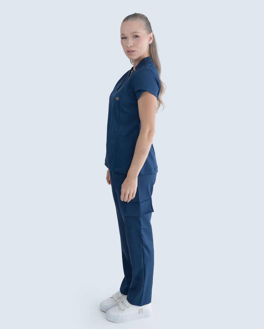 Scrub Feminino Essential Azul Marinho