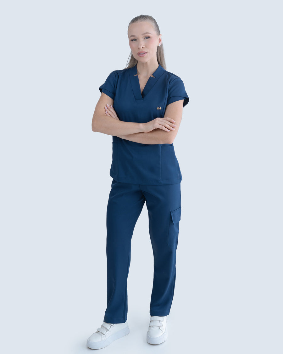 Scrub Feminino Essential Azul Marinho