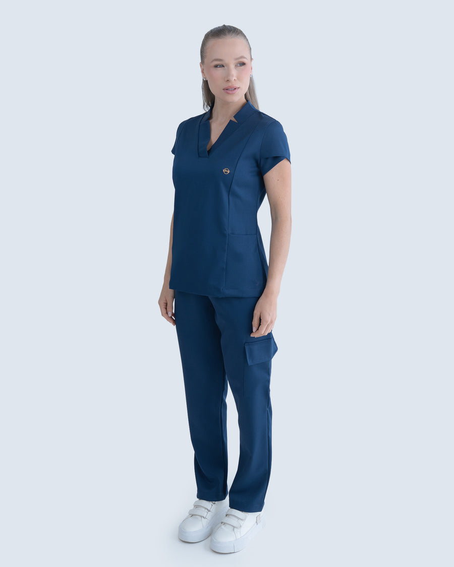 Scrub Feminino Essential Azul Marinho