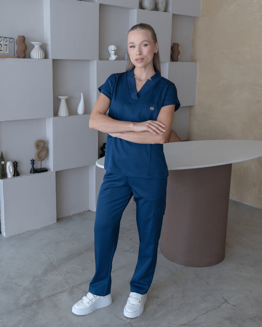 Scrub Feminino Essential Azul Marinho