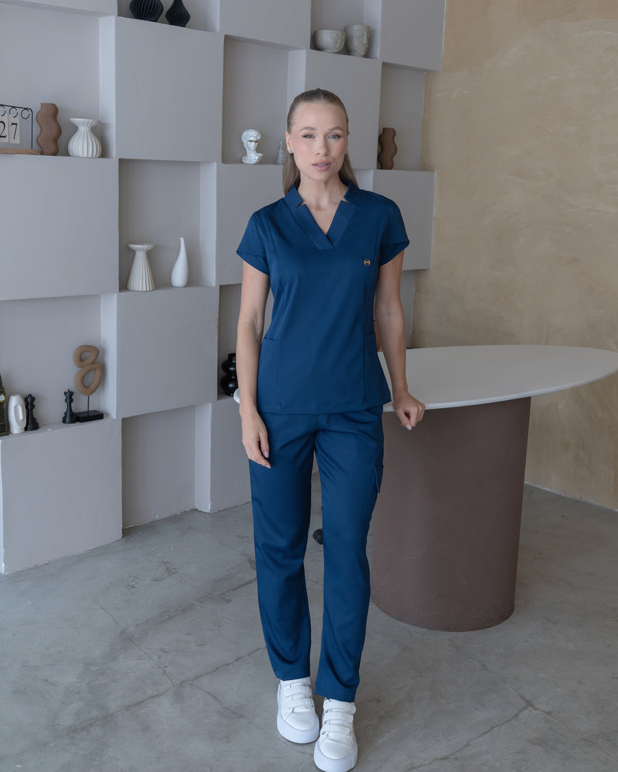 Scrub Feminino Essential Azul Marinho