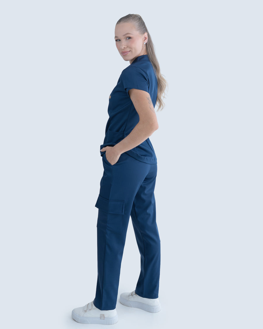 Scrub Feminino Essential Azul Marinho