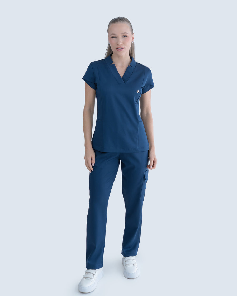 Scrub Feminino Essential Azul Marinho