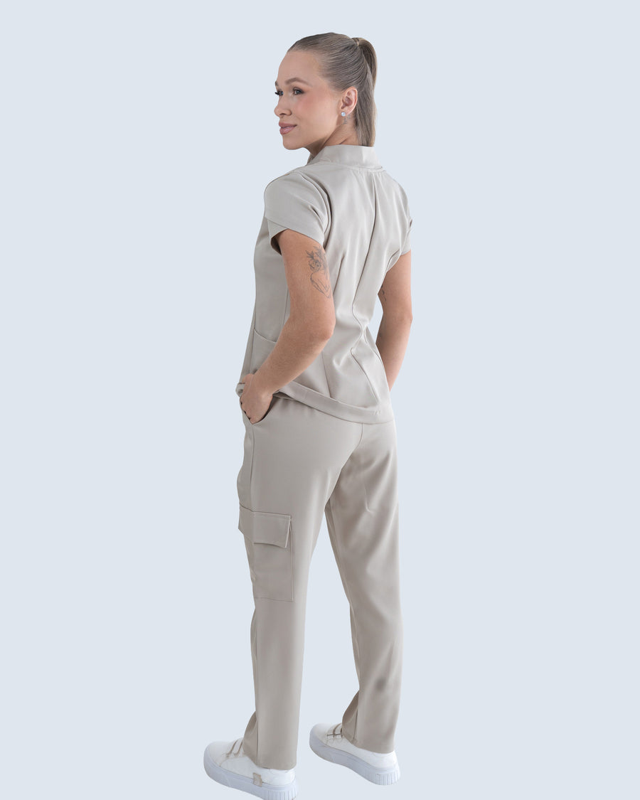 Scrub Feminino Essential Bege