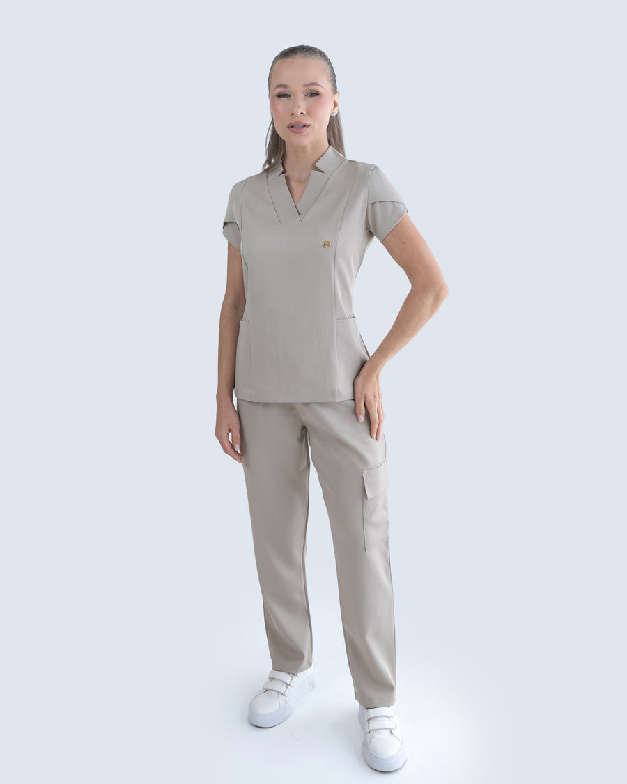 Scrub Feminino Essential Bege