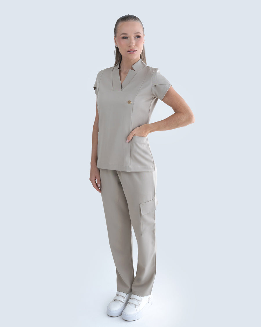 Scrub Feminino Essential Bege