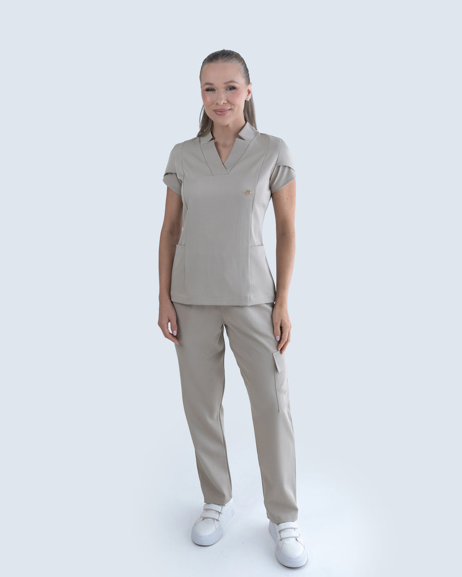 Scrub Feminino Essential Bege