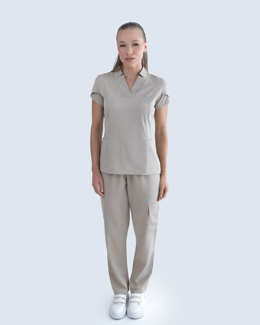 Scrub Feminino Essential Bege