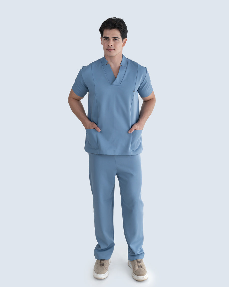 Scrub Masculino Essential Azul Grafite
