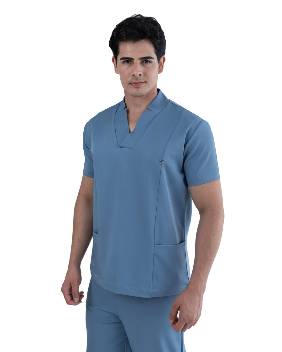 Scrub Masculino Essential Azul Grafite
