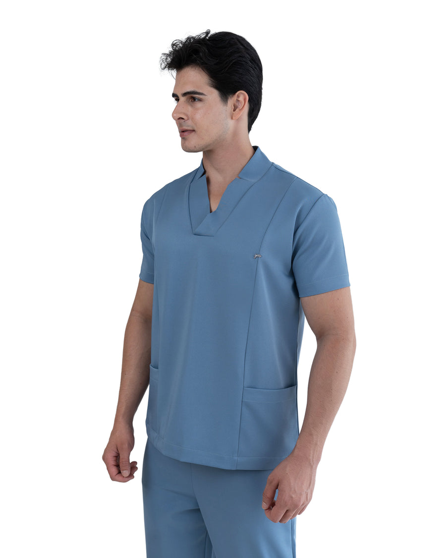 Scrub Masculino Essential Azul Grafite