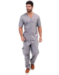 Scrub Masculino Man Conjunto Cinza